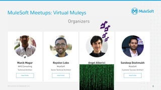 All contents © MuleSoft, LLC
MuleSoft Meetups: Virtual Muleys
8
 