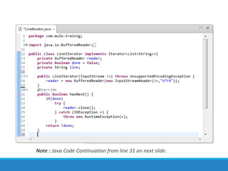 Note : Java Code Continuation from line 31 on next slide.
 