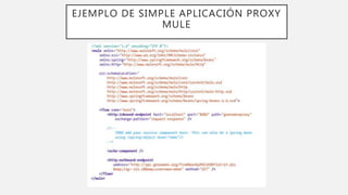 EJEMPLO DE SIMPLE APLICACIÓN PROXY
MULE
 