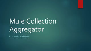 Mule Collection
Aggregator
BY – ANKUSH SHARMA
 