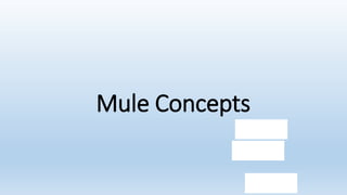 Mule Concepts
 
