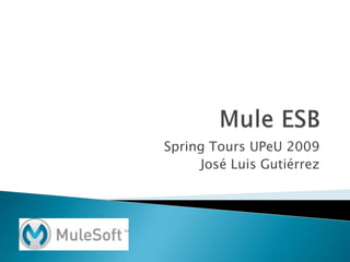 Mule ESB Spring Tours UPeU 2009 José Luis Gutiérrez 