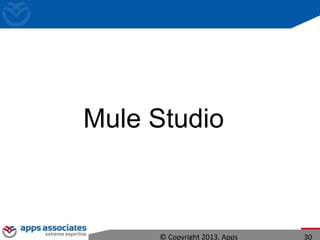 Mule Studio
© Copyright 2013. Apps 30
 