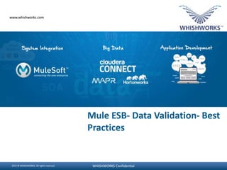 Mule ESB- Data Validation- Best Practices | PPTX