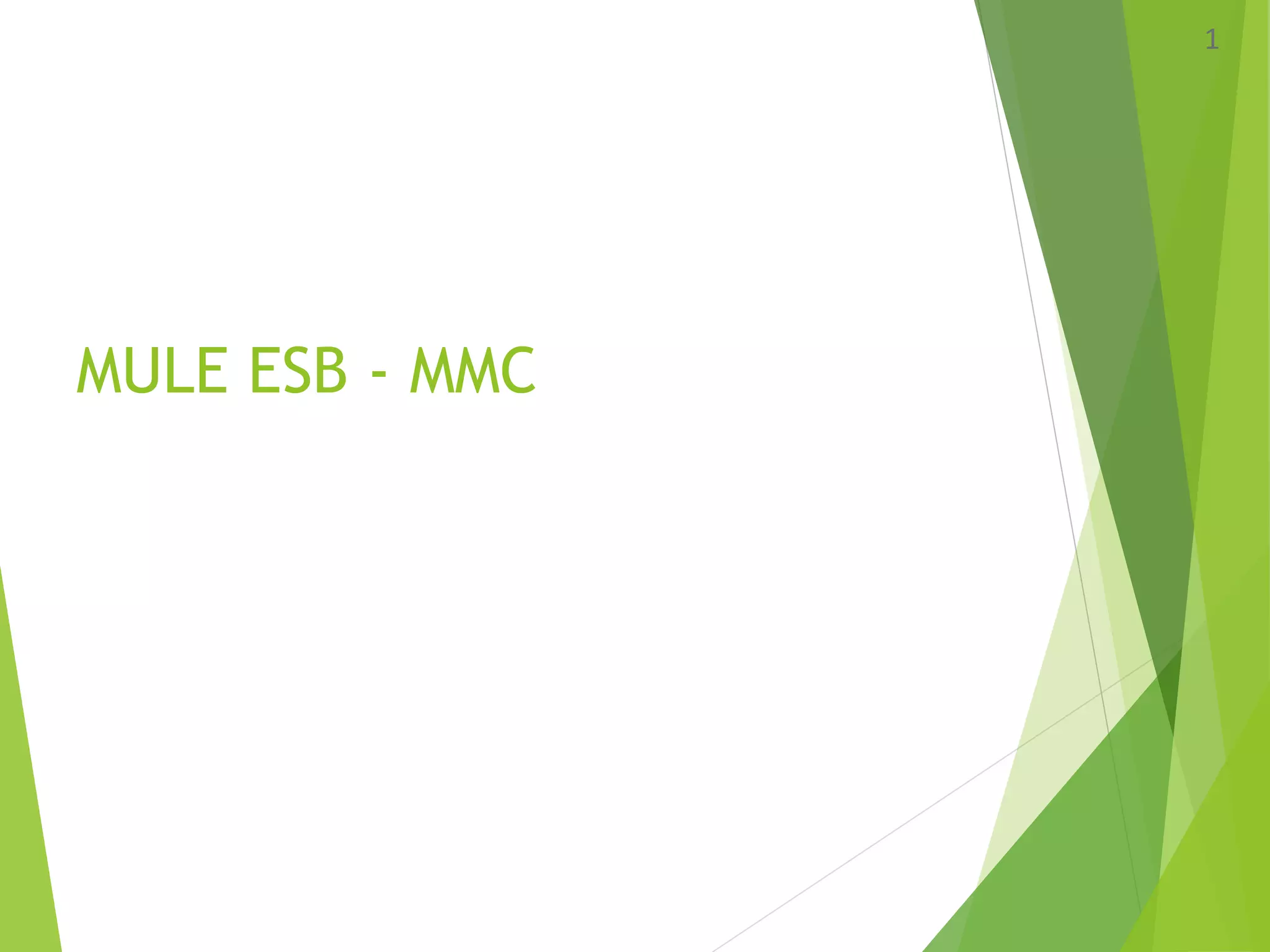MULE ESB - MMC
1
 