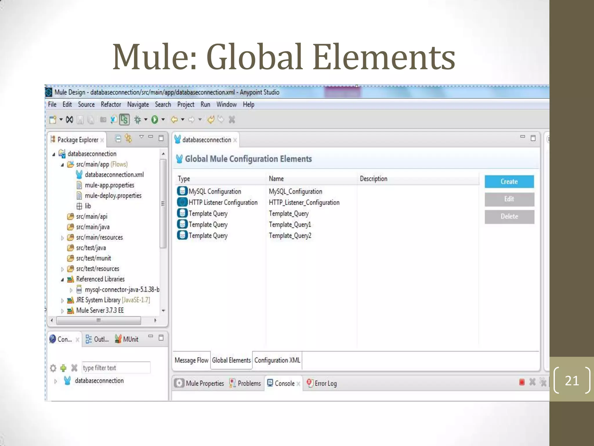 Mule: Global Elements
21
 