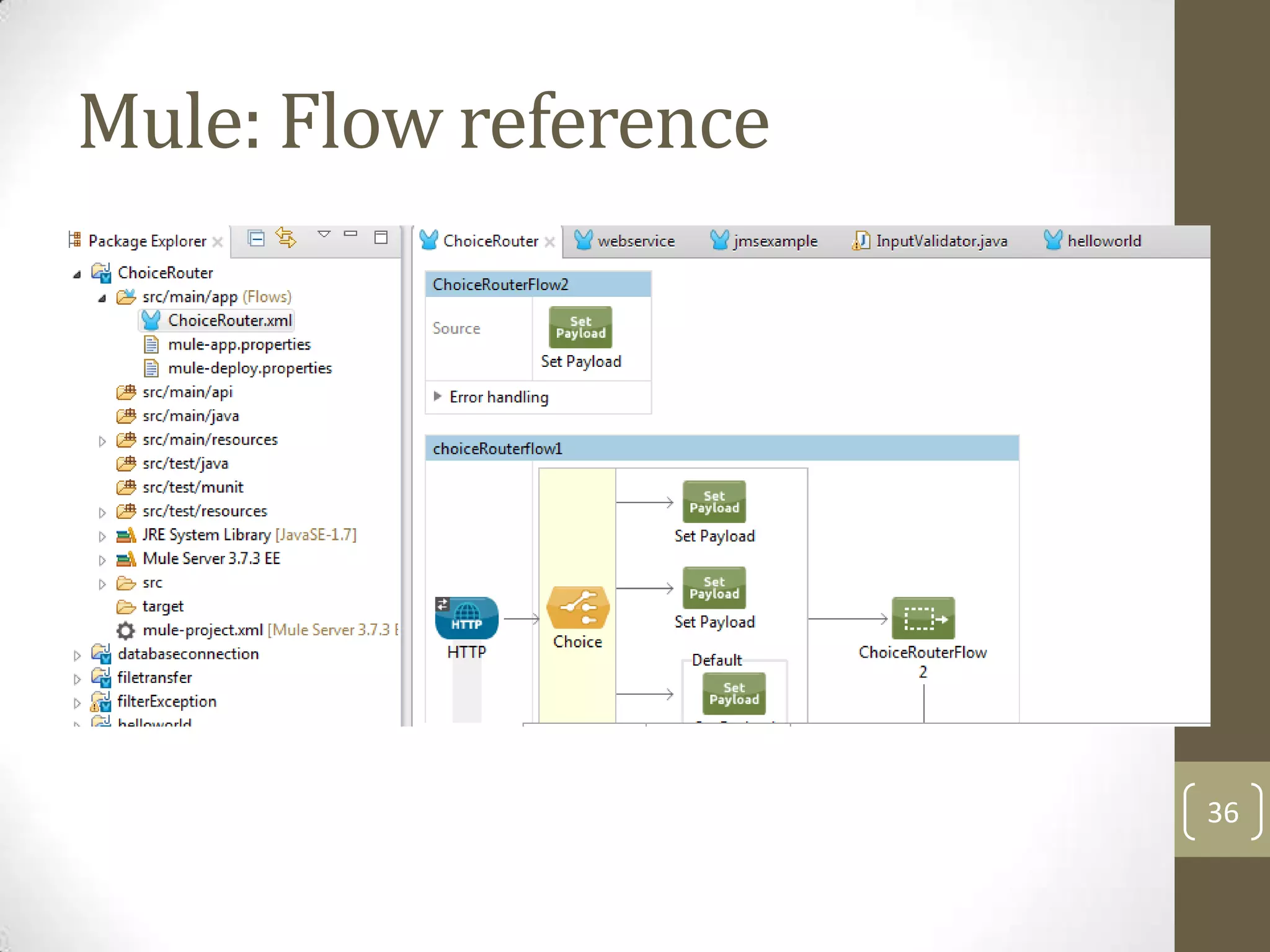 Mule: Flow reference
36
 