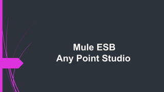 Mule ESB
Any Point Studio
 