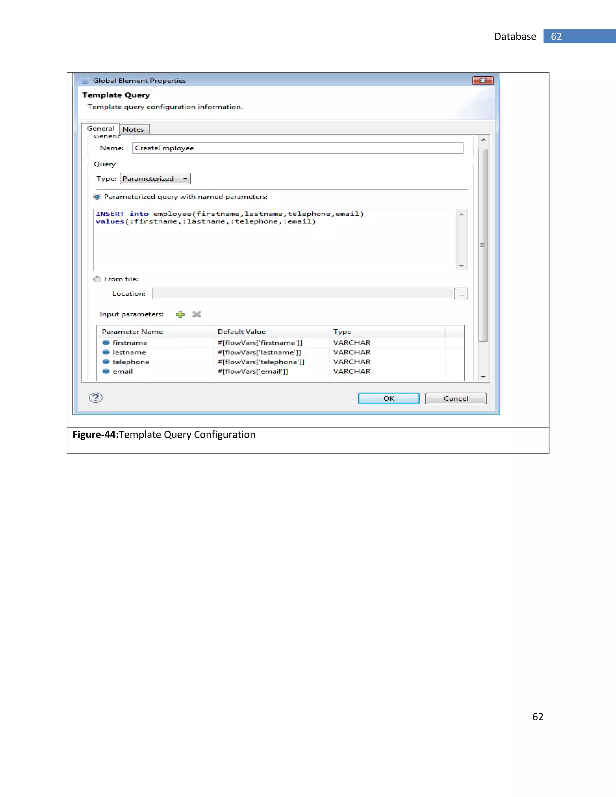 62
62Database
Figure-44:Template Query Configuration
 
