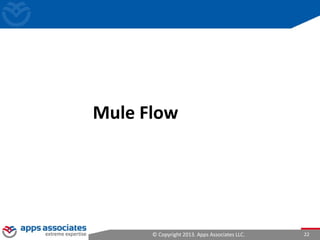 © Copyright 2013. Apps Associates LLC. 22
Mule Flow
 