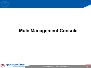 © Copyright 2013. Apps Associates LLC. 38
Mule Management Console
 