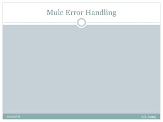 Mule Error Handling
6/11/2015Srikanth N
 