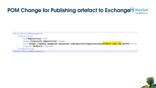 POM Change for Publishing artefact to Exchange
 
