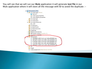 Mule idempotent filter and Object Store | PPTX