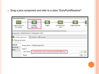  Drag a java component and refer to a class "EntryPointResolver".
 