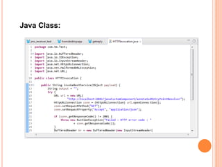 Java Class:
 