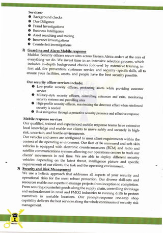 Muleko Security Services Company Profile