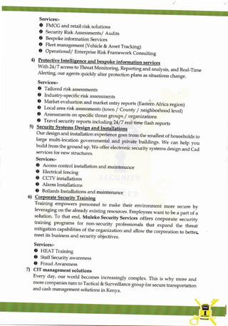 Muleko Security Services Company Profile