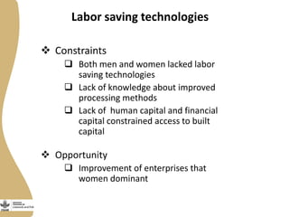 Opportunities and constraints to women's access to, and control over, resources in the small ruminant value chain in Ethiopia  