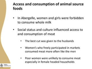 Opportunities and constraints to women's access to, and control over, resources in the small ruminant value chain in Ethiopia  