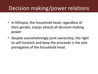 Addressing gender inequalities in Ethiopia’s agricultural sector to reduce poverty