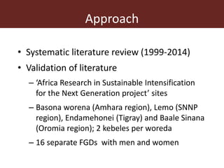 Addressing gender inequalities in Ethiopia’s agricultural sector to reduce poverty
