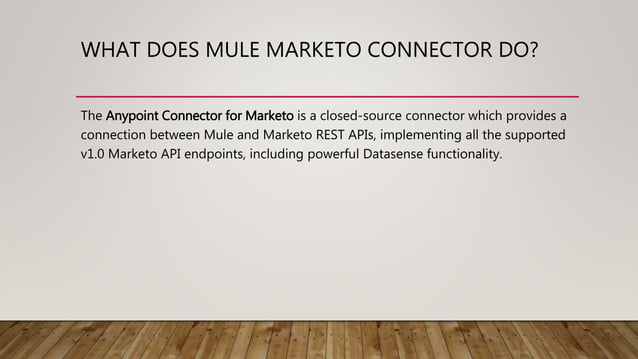 Mule Marketo Connector Ppt