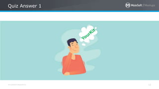All contents © MuleSoft Inc.
Quiz Answer 1
12
 