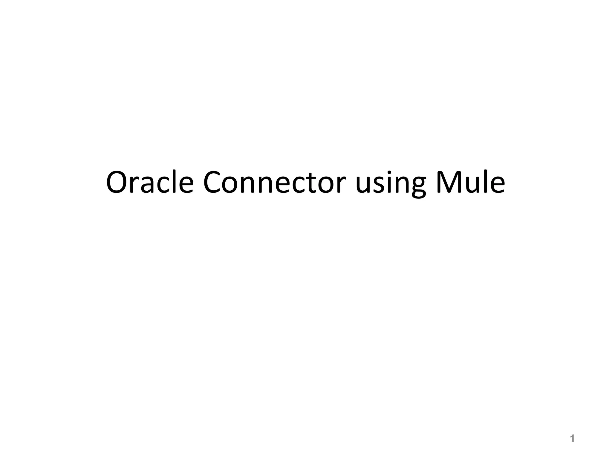 Oracle connector | PPT