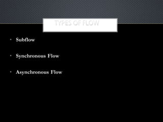 • Subflow
• Synchronous Flow
• Asynchronous Flow
 