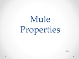 Mule
Properties
GSN-K
 