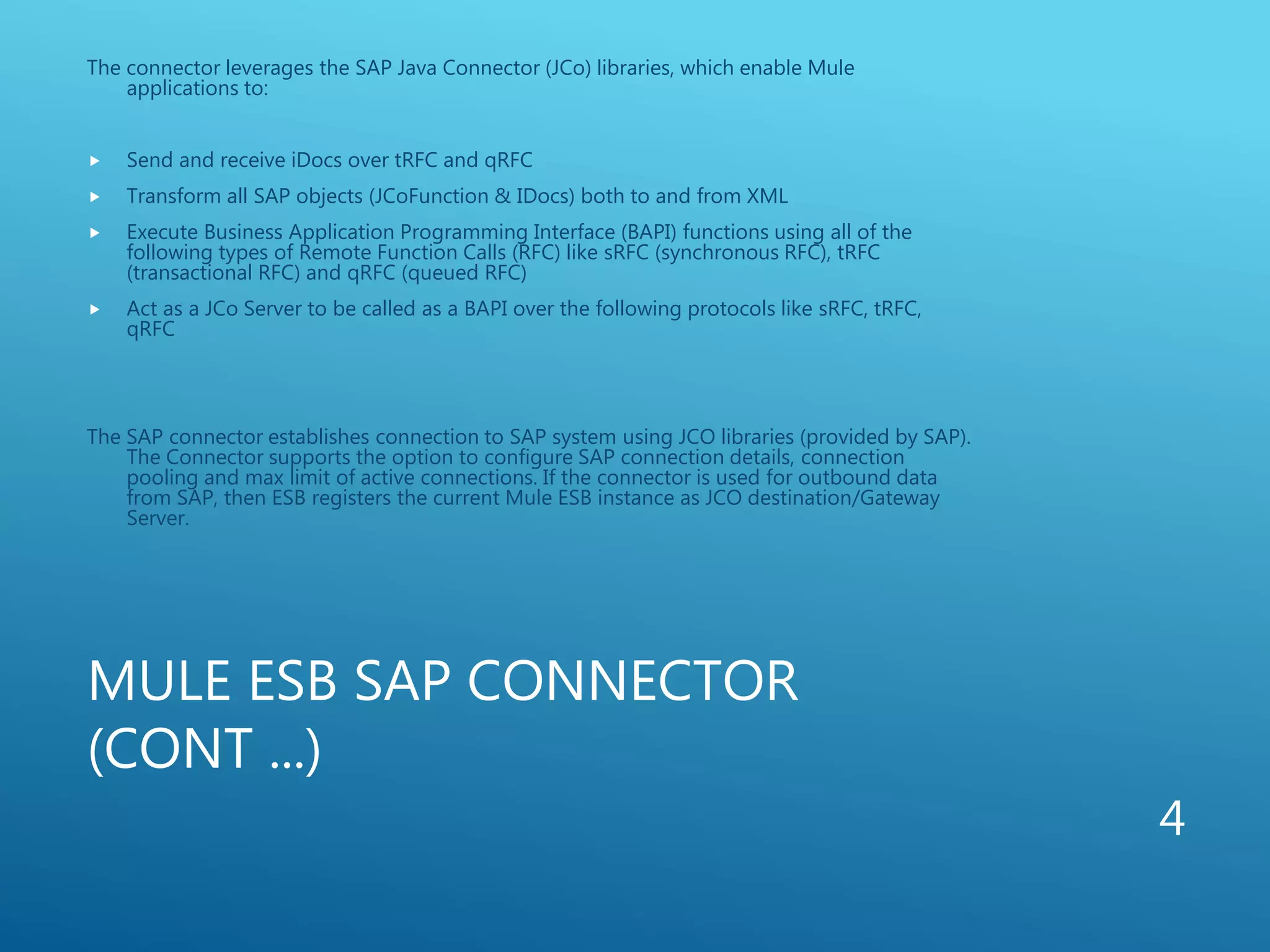Mule sap connector | PPTX