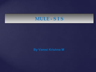 By Vamsi Krishna M
MULE - S I SMULE - S I S
 