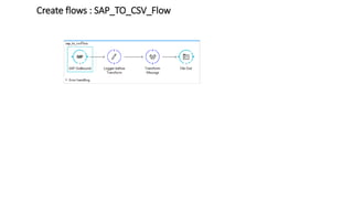 Create flows : SAP_TO_CSV_Flow