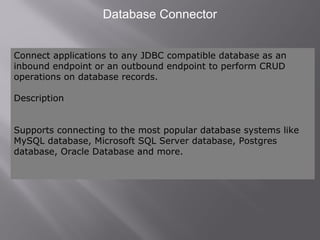 MuleSoft Database Connector | PPT