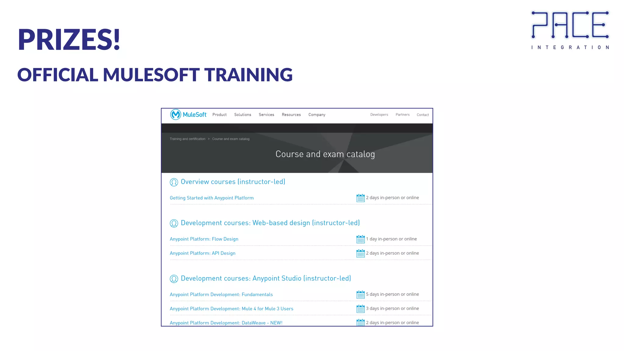 PRIZES!
OFFICIAL MULESOFT TRAINING
 