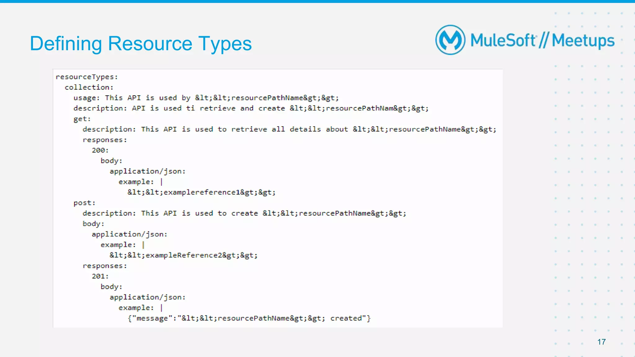 Defining Resource Types
17
 
