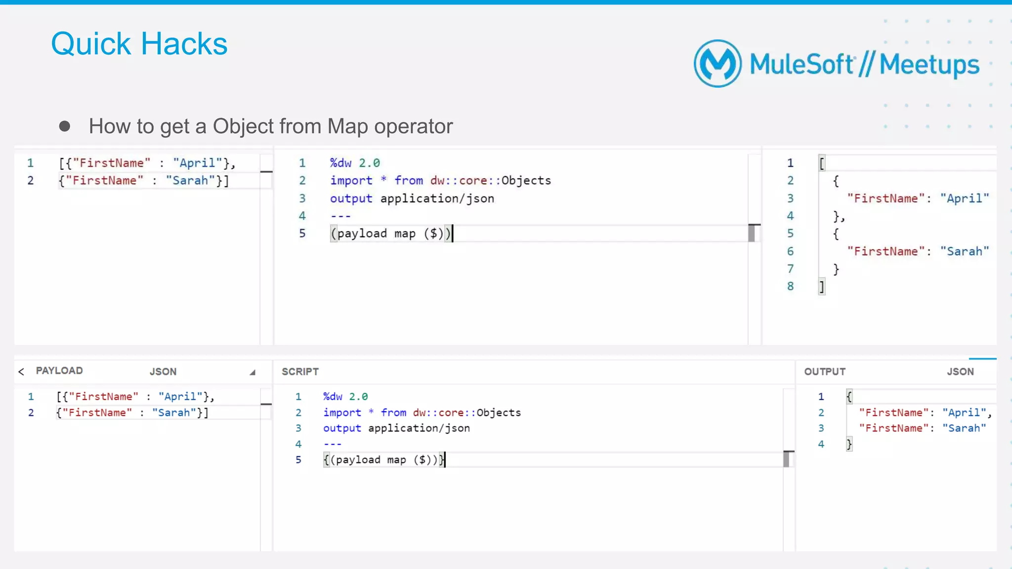 47
● How to get a Object from Map operator
Quick Hacks
 
