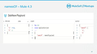 namesOf – Mule 4.3
47
 