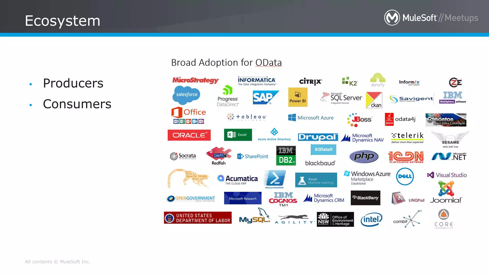 All contents © MuleSoft Inc.
Ecosystem
• Producers
• Consumers
 