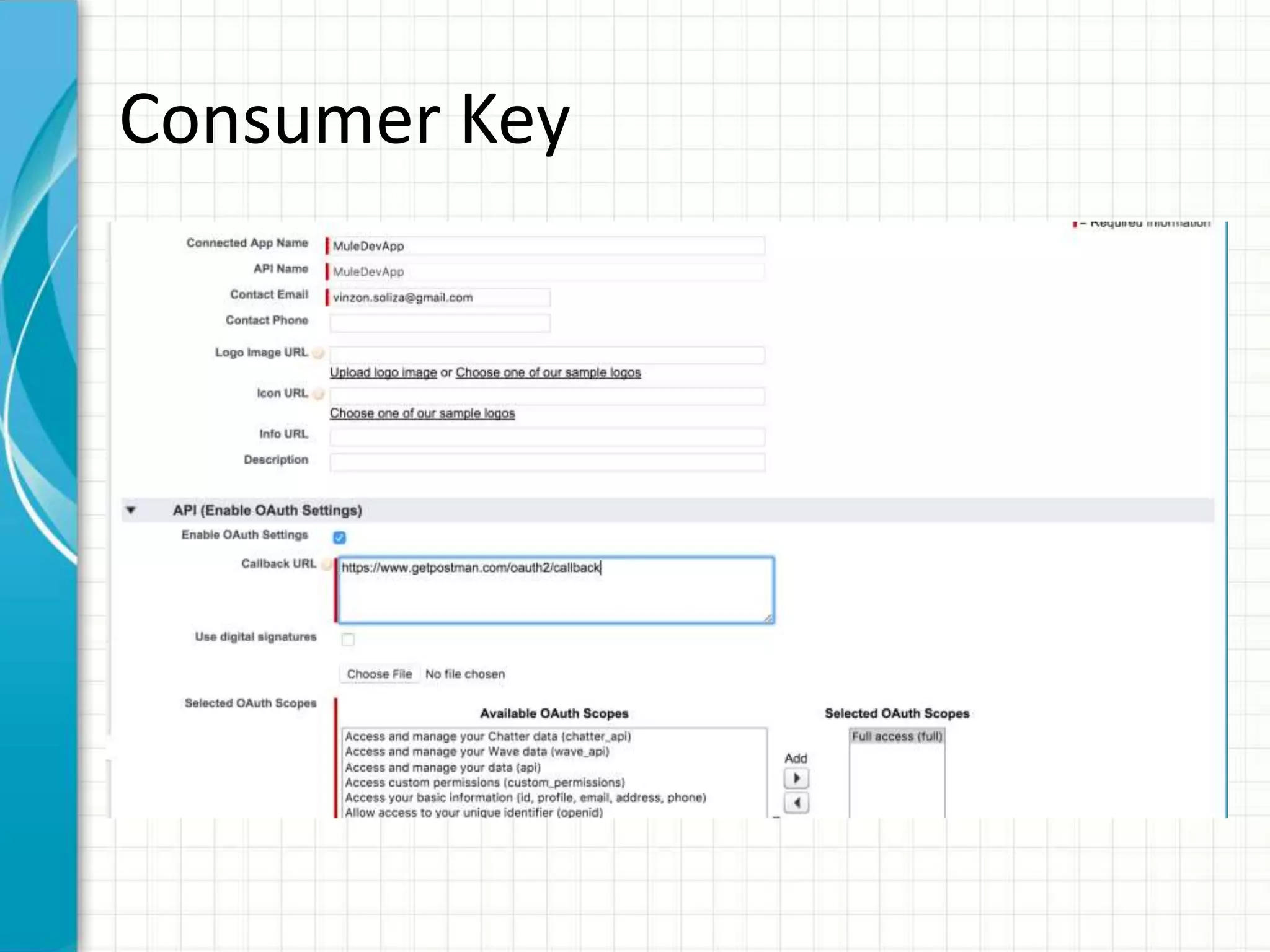 Consumer Key
 