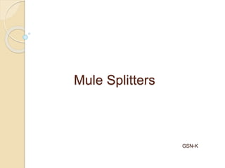 Mule Splitters
GSN-K
 