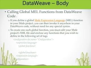 Mule with data weave | PPTX