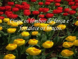 Cinge os lombos de força e fortalece os braços. 