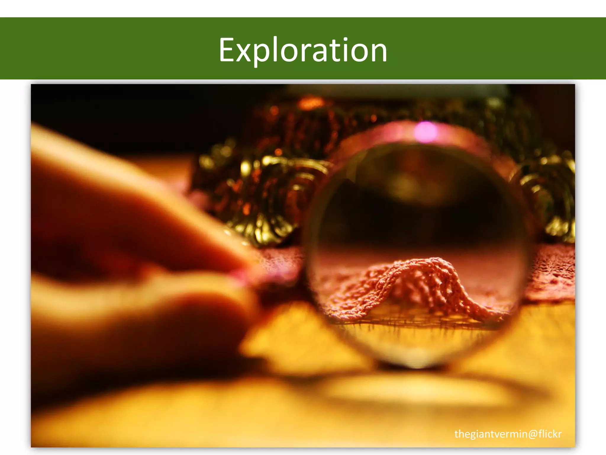 Exploration




              thegiantvermin@flickr
 