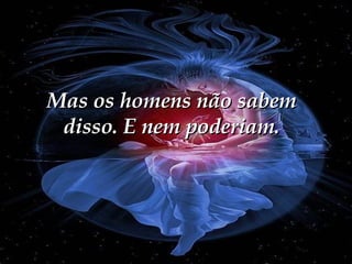 Mas os homens não sabem disso. E nem poderiam. 