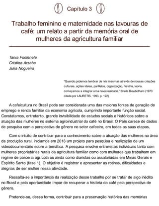 Livro Mulheres dos cafés no Brasil