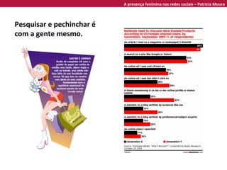 Pesquisar e pechinchar é com a gente mesmo. A presença feminina nas redes sociais – Patrícia Moura 