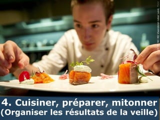 CC BY-NC-ND Vlaanderen Leker Land, Flickr
4. Cuisiner, préparer, mitonner
(Organiser les résultats de la veille)
 