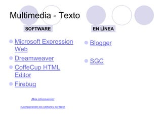Mulimedia e Internet
